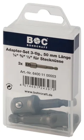 Adapterset 3-dlg. a3 // 1/4/ 3/8/ 1/2 in bc-displaypac