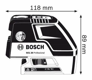 BOSCH GCL 25 LIJN EN PUNTLASER IN DOOS  0601066B00