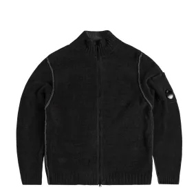C.P. Company Double Zipped Knit Cardigan Black Sand