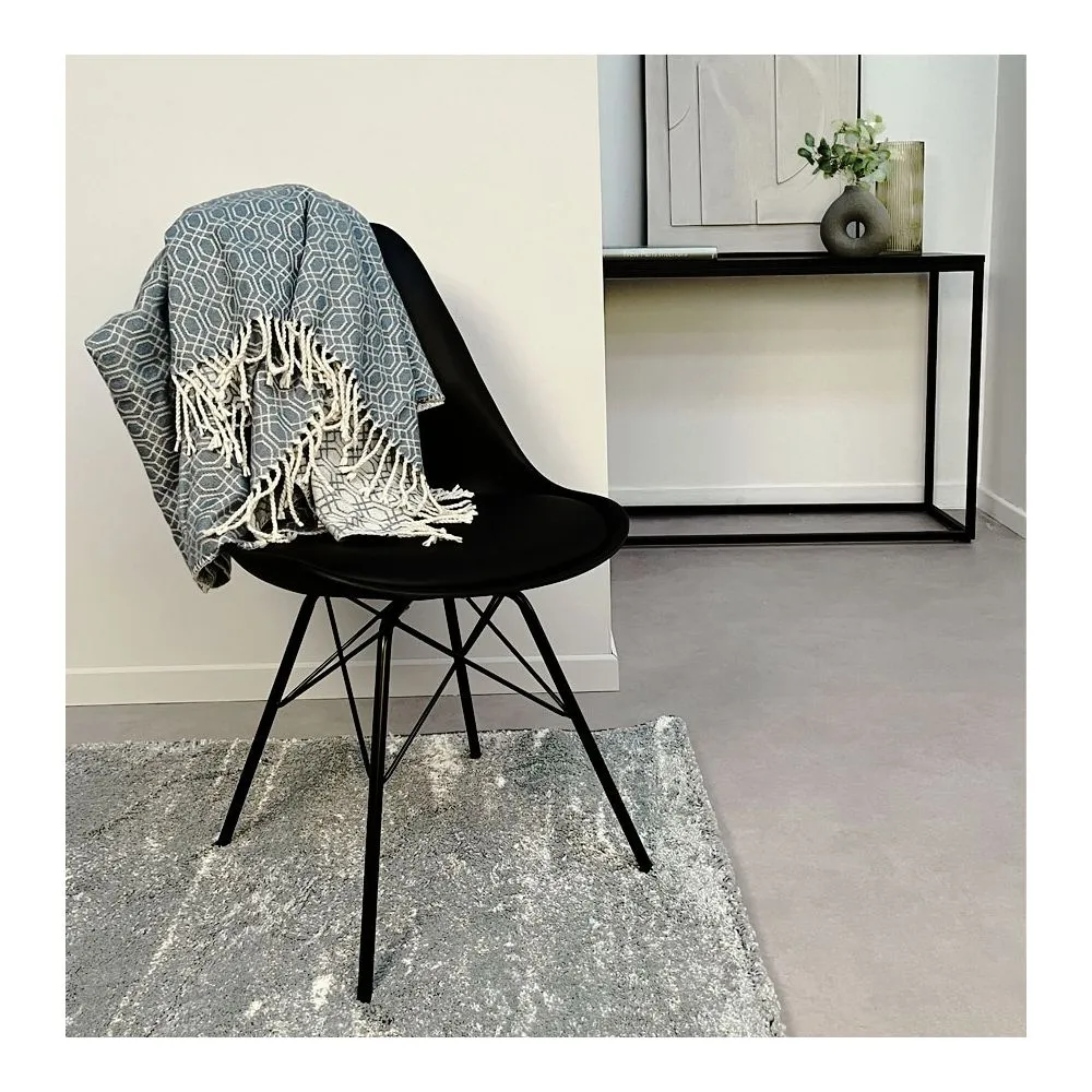 Design stoel 'BYBLOS' zwart industriële stijl