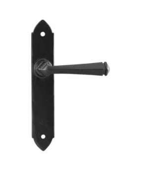Deurkruk op schild 245X40mm WC57/5 smeedijzer zwart
