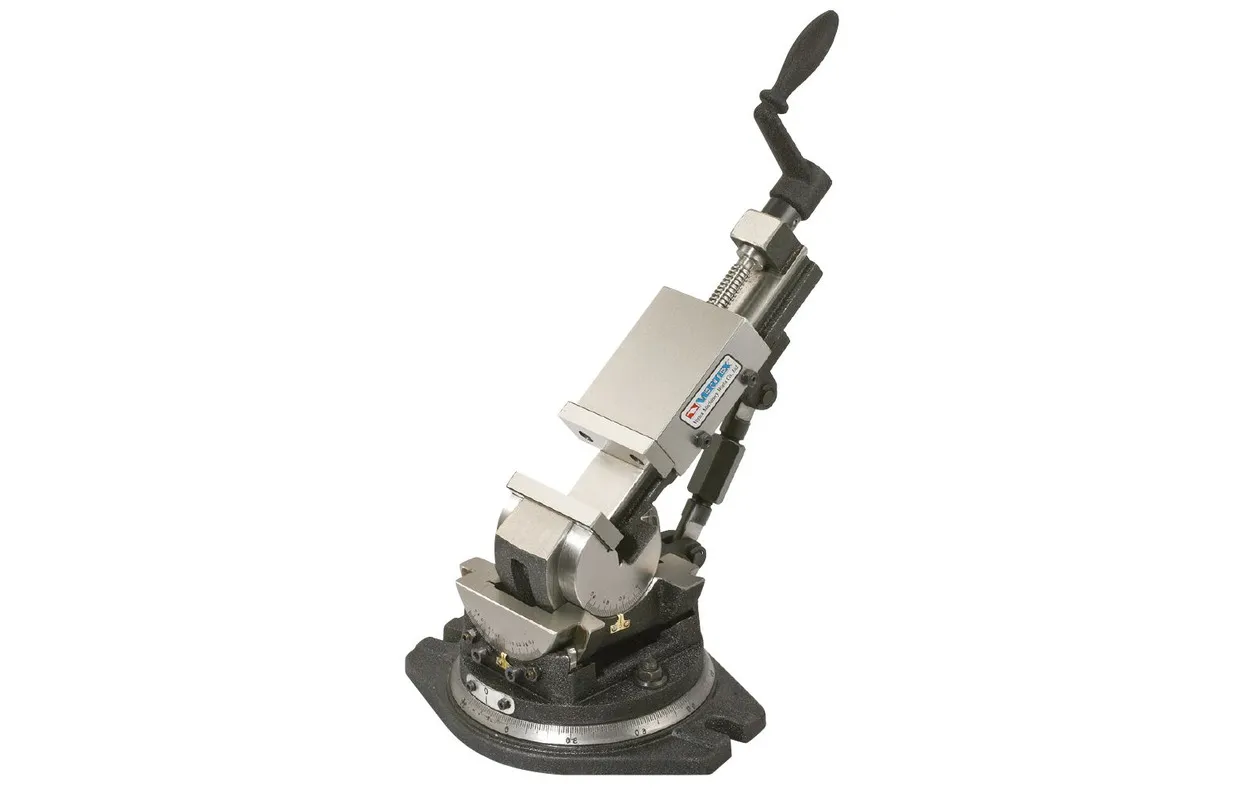 DRIEASSIGE MECHANISCHE FREESKLEM MACHINEKLEM BEKBREEDTE 110 MM KLEMWIJDTE 116 MM BEKHOOGTE 38 MM VERTEX