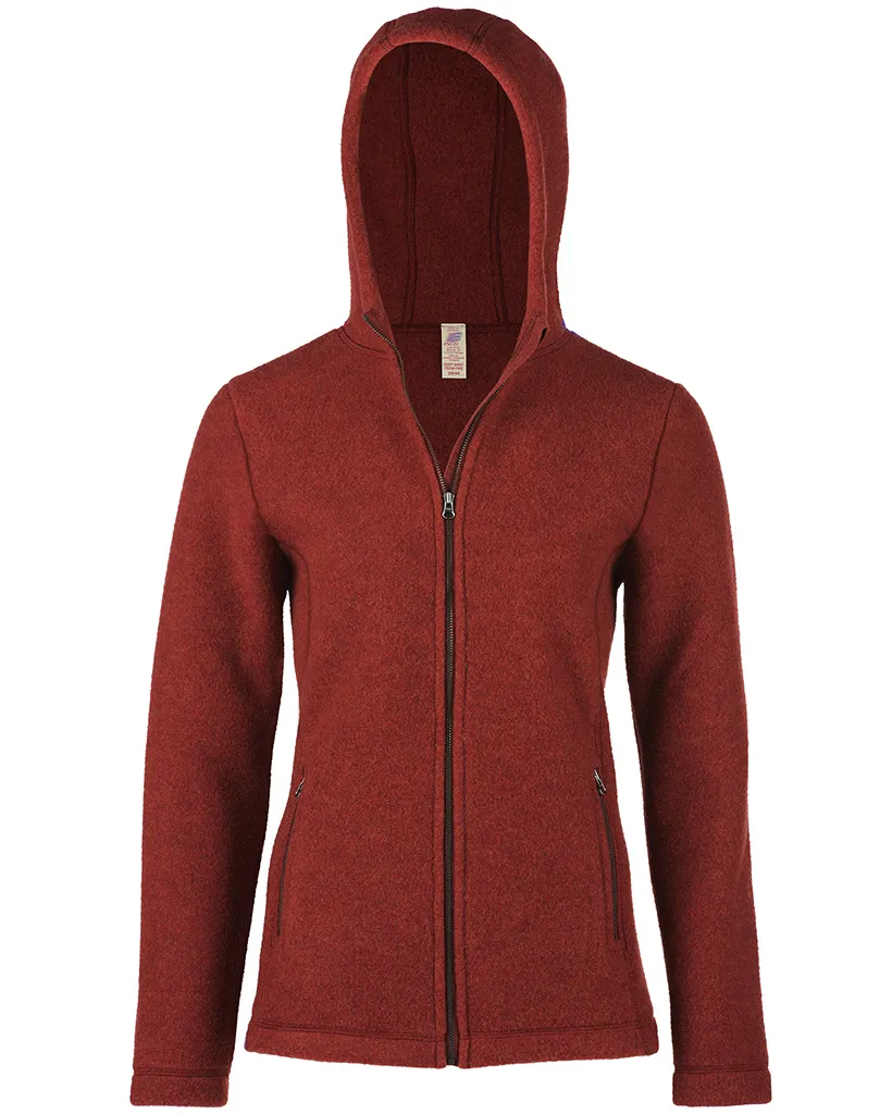 ENGEL NATUR DAMES VEST VAN WOL/FLEECE  TERRACOTTA