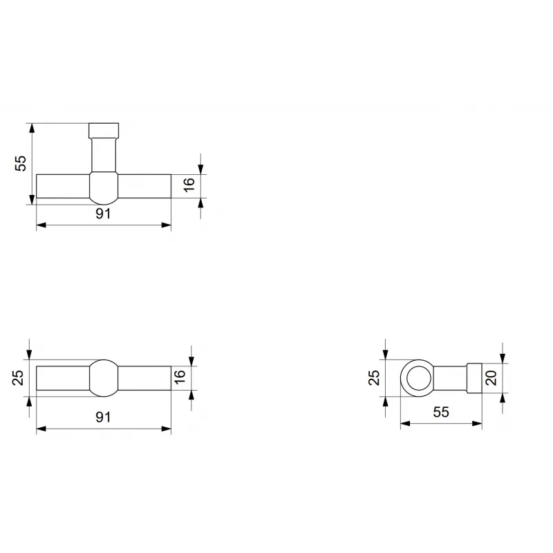 GPF Hipi kruiskruk zwart