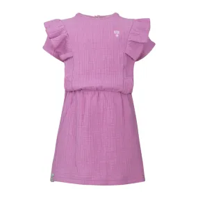 Kiezeltje – jurk met korte mouwen – pink/lila