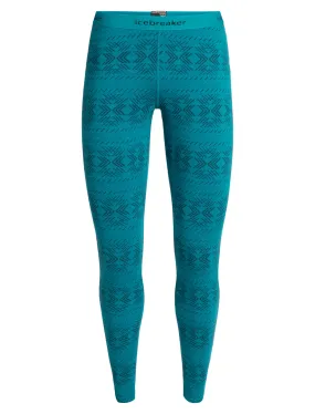 Legging Icebreaker Women 250 Vertex Crystalline Arctic Teal