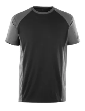 MASCOT® Potsdam T-shirt Zwart/Donkerantraciet maat XS