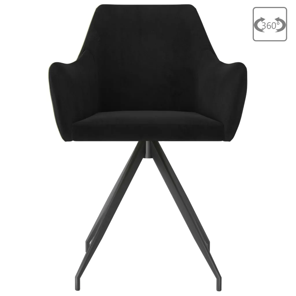 Medina Eetkamerstoelen 2 st fluweel zwart