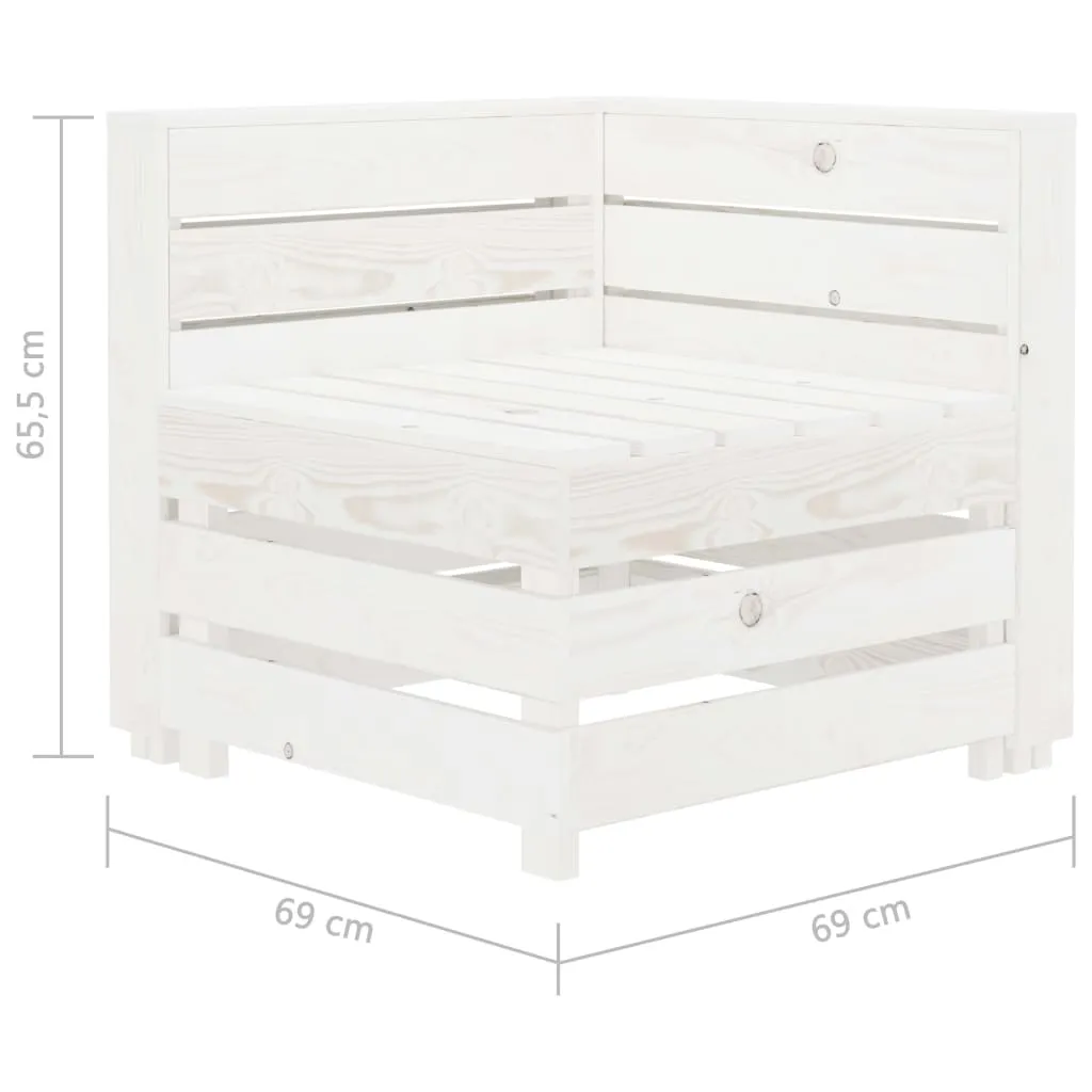 MEDINA TUINBANK 4ZITS PALLET HOUT WIT