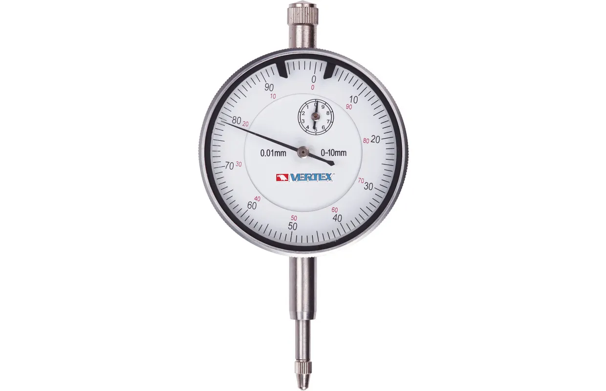 MEETKLOK STALEN BEHUIZING DIAMETER 60 MM MEETBEREIK 010 MM VERDELING 0,01 MM VERTEX