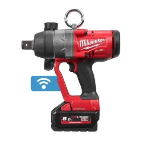 Milwaukee M18 FUEL  slagmoersleutel 1″ high trq ONE-KEY  met frictiering, 2 x 8,0 Ah