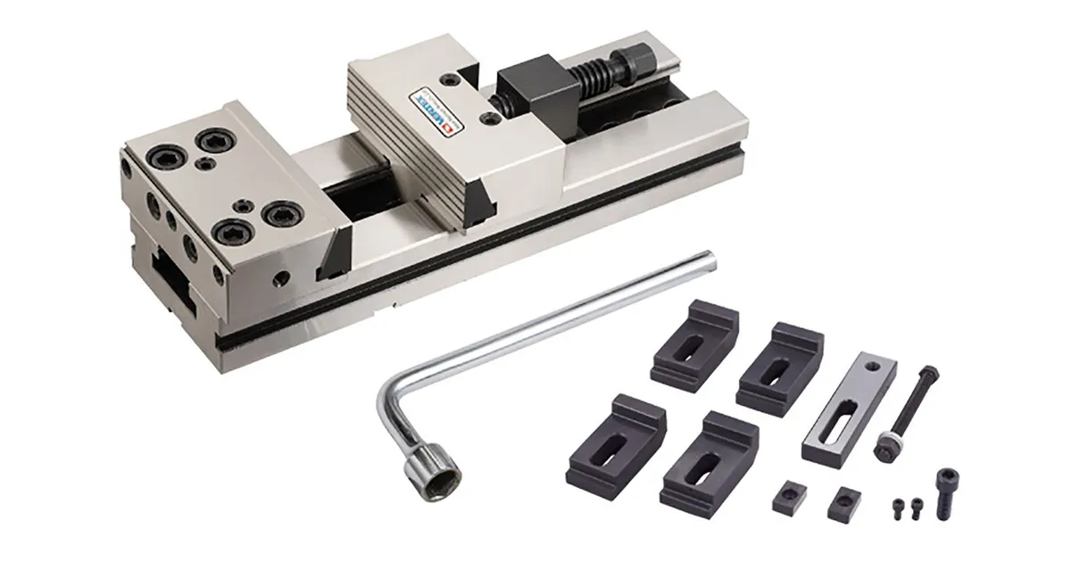 MODULAIRE MECHANISCHE MACHINEKLEM LOCKDOWN SYSTEEM BEKBREEDTE 200 MM KLEMOPENING 500 MM BEKHOOGTE 65 MM VERTEX
