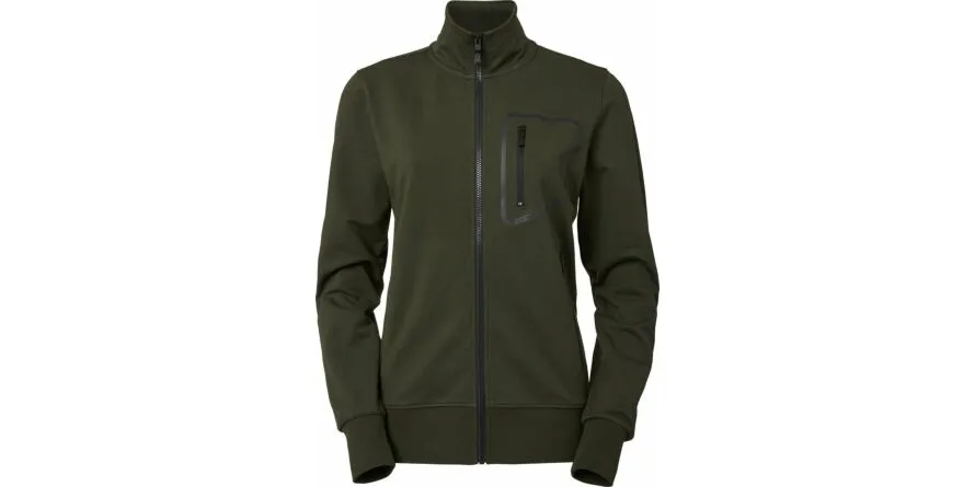 Nicole Sweatshirt met volledige rits, dames, donker olijf, M