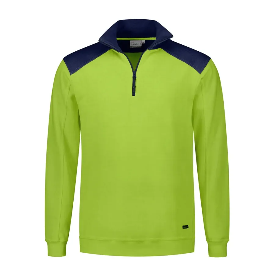 Santino Sweater zip Tokyo colors Lime/Real Navy maat 4XL