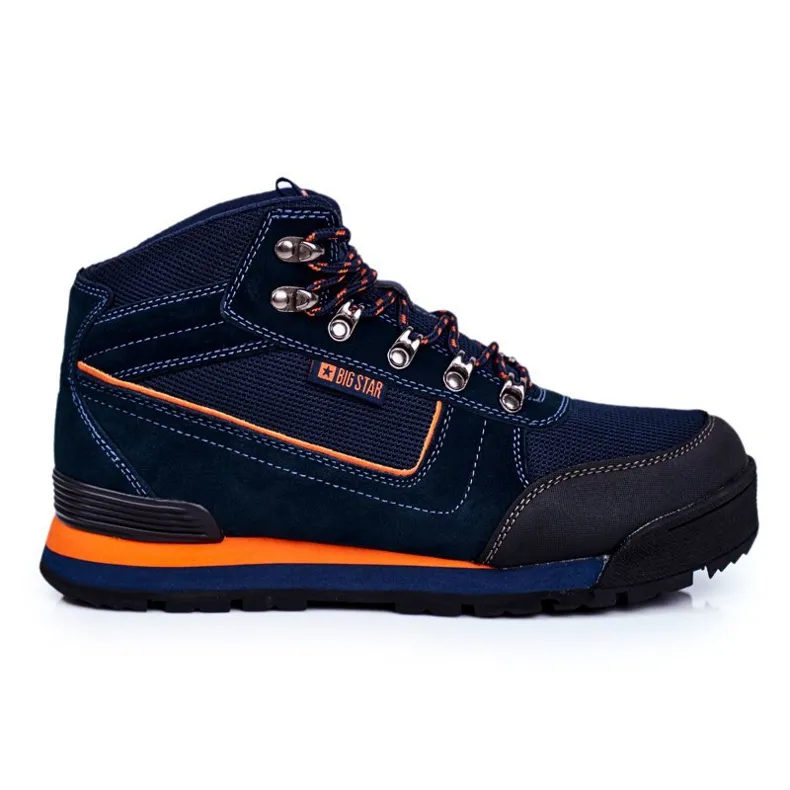 Trekkingschoenen voor heren Big Star Outdoor Marineblauw GG174199