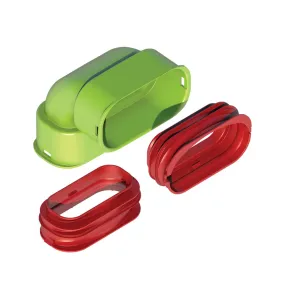 Ubbink Air Excellent bocht 90°, type AE35sc, verticaal, groen, 50 x 100 mm, set