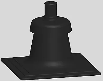 Ubbink Rolux Flex schoorsteenopstand KS v.Rolux Flex  Ø 80 mm zwart