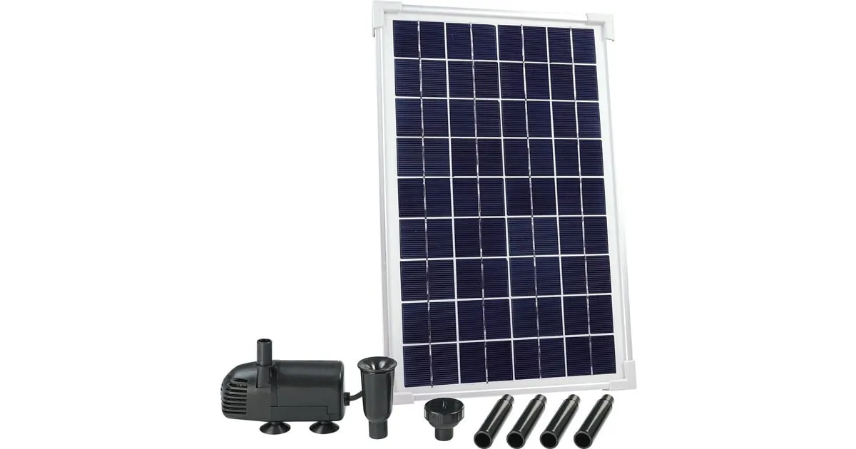 Ubbink SolarMax 600 pomp (Zwart, Incl. solarpaneel, pomp)