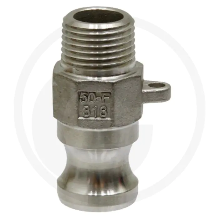 VDEEL TYPE: F ROESTVRIJSTAAL NW 5" BSP 5" 7 BAR CAMLOCK