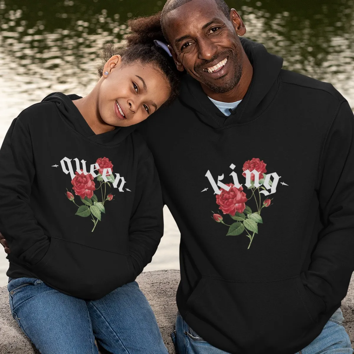 Vader Dochter Hoodies King & Queen Dagger