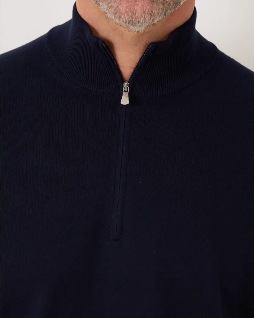 Zip pullover navy